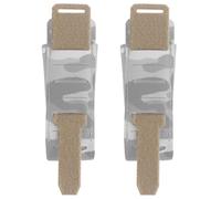 LZAQHMT 2 Lodenn Tactical Magazine Pouch Belt Mount Straps, Kevreet Gant MOLLE Adapterioù Krog-ha-boukl, 13,5 X 3 cm(Brown)