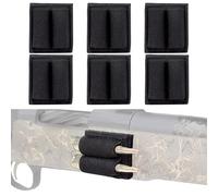 LZAQHMT 6 Piezas 2 Cartuchos Soporte Adhesivo para Balas - Funda para Cargador De Culata para Accesorios De Caza Y Tiro(Matte Black)