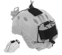 LZAQHMT Bolsa Batería para Casco Táctico PVS31 NVG - Forma T Estuche Contrapeso Ajustable Sistema Retención con Gancho Seguridad para Disparar Airsoft con Casco Rápidamente(BK)