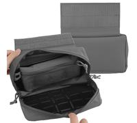LZAQHMT Bolsa Multiusos con Bolsa para Dulces - Bolsa Táctica para Chaleco Táctico con Soporte para El Pecho para Caza Y Paintball(Wolf Grey)