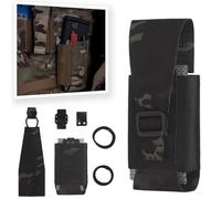 LZAQHMT Bolsa Táctica Molle Cargador Individual para Cargador 5,56 Mm Bolsa Elástica Universal Abierta Cargadores Compatible con Chalecos, Cinturones Bolsos(BCP)