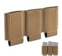 LZAQHMT Bolsa Táctica Triple Cargador 5.56 para Chaleco Caza Airsoft MK3 MK4 Soporte Elástico para Cargador Integrado(CB)