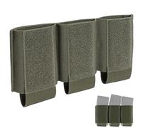 LZAQHMT Bolsa Táctica Triple Cargador 5.56 para Chaleco Caza Airsoft MK3 MK4 Soporte Elástico para Cargador Integrado(OD)