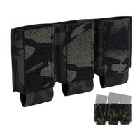 LZAQHMT Bolsa Táctica Triple Cargador 5.56 para Chaleco Caza Airsoft MK3 MK4 Soporte Elástico para Cargador Integrado(BCP)