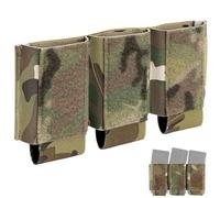 LZAQHMT Bolsa Táctica Triple Cargador 5.56 para Chaleco Caza Airsoft MK3 MK4 Soporte Elástico para Cargador Integrado(CP)