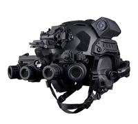 LZAQHMT Casco Táctico Ajustable con Auriculares con Reducción De Ruido Gen6 Modelo De Visión Nocturna Simulada Y Luz para Paintball Y Equipo Militar(Black)