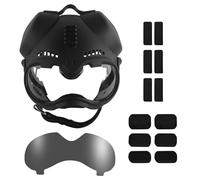 LZAQHMT Casco Táctico For Perros con Riel Picatinny, Gafas Protectoras For Exteriores For Perros Pastores Alemanes Holandeses, Tamaño Similar(Black)