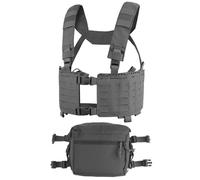 LZAQHMT Chaleco Táctico De Liberación Rápida con Bolsa De Administración MOLLE De Gran Capacidad Paquete De Expansión Multiusos para Portacargadores Y Bolsa para Radio/Multiusos(Wolf Grey)