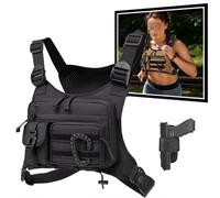 LZAQHMT Chaleco Táctico Unisex - Impermeable Y Antirrobo Mochila EDC para Correr, Senderismo Entrenamientos Aire Libre(BKK)