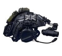 LZAQHMT Conjunto De Casco Táctico para Airsoft 6 En 1 Incluye Auriculares, Modelo De Réplica GPNVG18, Luces De Señalización para Equipo De Paintball Y Cosplay