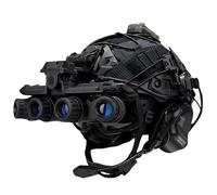 LZAQHMT Conjunto De Casco Táctico Rápido Incluye Gafas De Visión Nocturna GPNVG-18, Montura para Gafas De Visión Nocturna, Auriculares con Cancelación De Ruido Y Gafas Antivaho(Black)