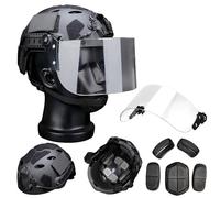 LZAQHMT Fast SF Conjunto Casco Táctico Airsoft con Gafas Antidisturbios para PC - Equipo Protección Facial Completa para Paintball Y Juegos Tácticos