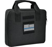 LZAQHMT Funda Táctica Blanda con Presillas Elásticas - Bolsa De Mano Acolchada Doble para Mayor Seguridad En El Campo De Tiro - Bolsa De Transporte para Tiro Y Caza(BK)