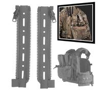 LZAQHMT Kit Adaptador De Cremallera MOLLE para Panel Trasero Táctico - Correa De Carga Expandible con Cremallera para Paneles Traseros De Chalecos Y Equipo CPC JPC(Wolf Grey)