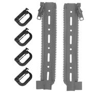 LZAQHMT Kit Adaptador De Cremallera MOLLE para Panel Trasero Táctico - Desmontaje Rápido Correa De Carga Expandible con Cremallera para Paneles Traseros De Chalecos CPC Y JPC(Wolf Grey)