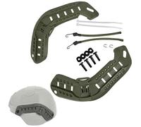 LZAQHMT Kit De Montaje En Riel Lateral ARC para Casco Táctico con Cordón Elástico para Gafas De Visión Nocturna, Compatible con Cascos Mich 2000, 2001 Y 2002 para Caza con Airsoft(OD)