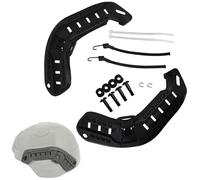 LZAQHMT Kit De Montaje En Riel Lateral ARC para Casco Táctico con Cordón Elástico para Gafas De Visión Nocturna, Compatible con Cascos Mich 2000, 2001 Y 2002 para Caza con Airsoft(BK)