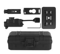 LZAQHMT Luz De Casco Táctico con Soporte & Clips De Correas De Riel Guía ARC - Rojo/Verde/Azul/Blanco/IR 4 Modos para Caza Al Aire Libre Ciclismo Pesca(Matte Black)