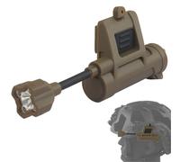 LZAQHMT Luz De Señalización De Supervivencia Infrarroja para Casco Táctico Militar - Ligera con Riel Guía ARC Y Clips De Correa Accesorio para Casco(Coyote Brown)