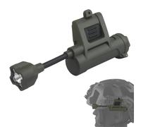 LZAQHMT Luz De Señalización De Supervivencia Infrarroja para Casco Táctico Militar - Ligera con Riel Guía ARC Y Clips De Correa Accesorio para Casco(Ranger Green)