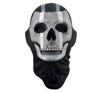 LZAQHMT Máscara Esqueleto Fantasma Aterradora con Diseño Barbilla Clásico Accesorio Terror para Cosplay Juegos Guerra Airsoft