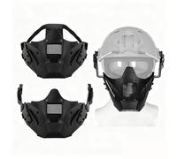 LZAQHMT Máscara Táctica Media Cara Airsoft - Malla Metálica for Caza Al Aire Libre, Entrenamiento Tiro Juegos Guerra CS - Accesorios for Paintball(BK)