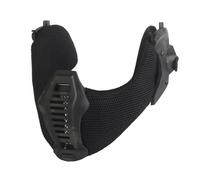 LZAQHMT Máscara Táctica Media Cara Malla Y Protector Auditivo para Mandíbula - Protector Facial Inferior con Riel ARC Ajustable para Cascos Tácticos Airsoft, Paintball, Caza Y Tiro(Bcp)