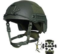 LZAQHMT Nivel IIIA Casco Táctico Fast De Corte Alto - Sistema De Suspensión Ajustable Mejorado, Soporte para Visión Nocturna, Rieles Laterales, para Caza, Equipo Militar Y Airsoft(RG)