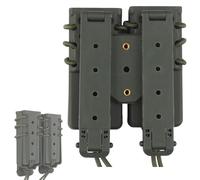 LZAQHMT Portacargador Doble Táctico MOLLE De 9 Mm - Funda Elástica De Nailon De Extracción Rápida con Clip Extraíble, para Airsoft, Caza, Tiro Y Juegos De Guerra(Ranger Green)