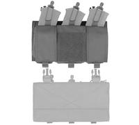 LZAQHMT Portacargadores Triples De 7.62 Mm Tarjeta Táctica con Cierre De Hook and Loop Bolsas Multiusos Panel Frontal MOLLE para Chaleco Táctico, Equipo De Airsoft Y Caza(Wolf Grey)
