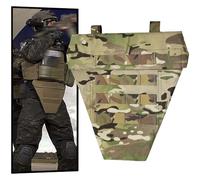 LZAQHMT Protector Táctico Ingle Abdomen Inferior, Panel Protector Entrepierna Nailon 800D, Correas MOLLE Acolchado Espuma(CP)