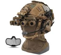 LZAQHMT Set de Casco táctico Airsoft con NVG Falso, Auriculares y máscara