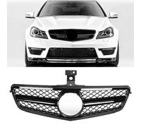 LzDDD Parrilla radiador Grille Parrilla De Capó De Frontal para Mercedes Benz Classe C W204 2008 2009 2010 2011 2012 2013 2014 Parrilla Delantera Coche.