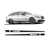 LzDQF para Mercedes Benz C Class W205 C63 AMG C43 C180 C220 C250 C205 A205 S205 Pegatina de Falda Lateral para Puerta de Coche,calcomanías de decoración para el Cuerpo del Coche.,Red