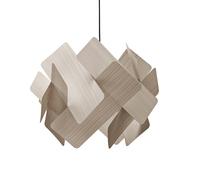LZF LAMPS Lámpara colgante Escape de LZF, gris/níquel, Ø 30 cm, madera