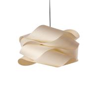 LZF LAMPS Lámpara colgante Link de LZF, color marfil/níquel Ø 46 cm Madera