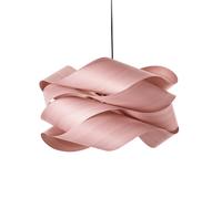 LZF LAMPS Lámpara colgante Link de LZF, rosa claro/color níquel, Ø 46 cm, madera