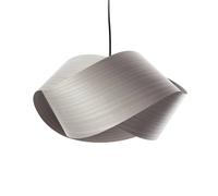 LZF LAMPS Lámpara colgante LZF Nut, gris/color níquel, longitud 42 cm, madera