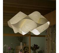 LZF LAMPS LZF Swirl colgante, cable negro Ø 54cm marfil