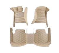 LZGQAZ Alfombrillas Coche para Porsche Cayenne 2010-2015 2016 2017, Cobertura Completa Antideslizante Impermeable Cuero Alfombra Accesorios Interiores,Beige