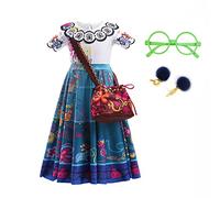 LZH Encanto Mirabel Disfraz Vestido Para Niñas Cosplay Isabela Madrigal Princesa de Halloween Vestido Con Accesorio