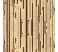 LZH-LP Papel pintado autoadhesivo de 44x300CM bloque de madera 3D, despegar y pegar, papel de contacto, sombra de luz 3D, lámina decorativa extraíble para muebles de armario