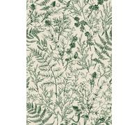 LZH-LP Papel Pintado Autoadhesivo, Papel de Contacto Hojas Verdes Ramas Bosque Animales, 44x600CM Plantas Flores Silvestres Estampado Papel Pintado Desmontable Película Decorativa Rollo