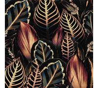 LZH-LP Papel Tapiz Autoadhesivo, 44x300CM Diseño de Hojas de Palmera Tropicales Despegable Pegable Hojas Oscuras Exóticas Estilo Bohemio Papel Tapiz Removible Película Decorativa Para