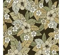 LZH-LP Papel Tapiz Autoadhesivo, 44x300CM Floral Verde de Contacto Despegable y Pegable con Hojas y Flores Vinilo Removible para Decoración de Salas Estar