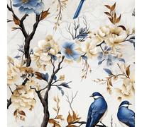 LZH-LP Papel Tapiz Autoadhesivo, 44x600CM Jungla Despegable y Pegable con Diseño de Pájaros Oropéndolas Vinilo Removible para Decoración de Salas de Estar Dormitorios