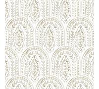 LZH-LP Papel Tapiz Autoadhesivo Bohemio Neutro, 44x600CM Papel de Contacto Despegable Pegable Beige Blanco Papel Tapiz Extraíble sin Costuras Película Decorativa Para