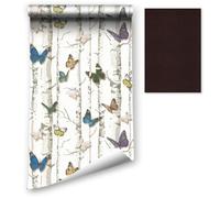 LZH-LP Papel tapiz despegable y pegado, 44.5x1200CM papel tapiz autoadhesivo con contacto de pájaros florales, película de vinilo removible, revestimiento de muebles de pared con parche