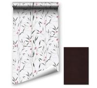 LZH-LP Papel tapiz despegable y pegado, 44.5x400CM papel tapiz autoadhesivo con contacto de pájaros florales, película de vinilo removible, revestimiento de muebles de pared con parche