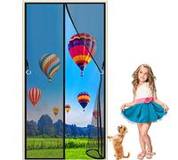 LZHBD Cortina Mosquitera Magnética 120 x 260 cm Mosquiteras para Puertas - Adsorción magnética - Cierre Automático para Puertas Correderas Balcones Terraza Sala de Estar - Negro